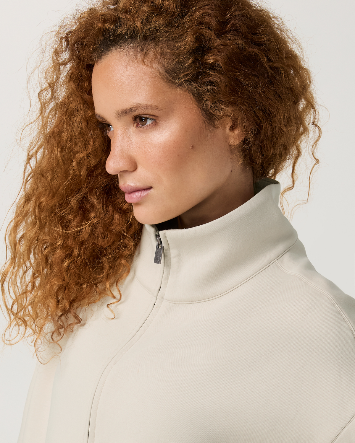 Vuori Galaxy Funnel Neck Full Zip | Bone