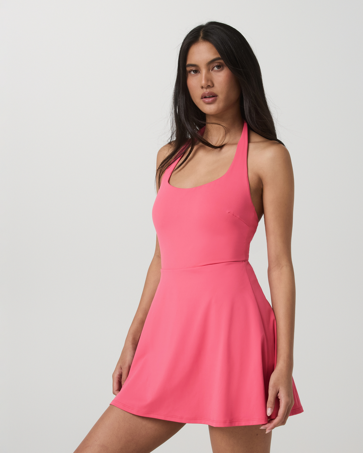 Tiebreak Halter Dress | Sunset Pink
