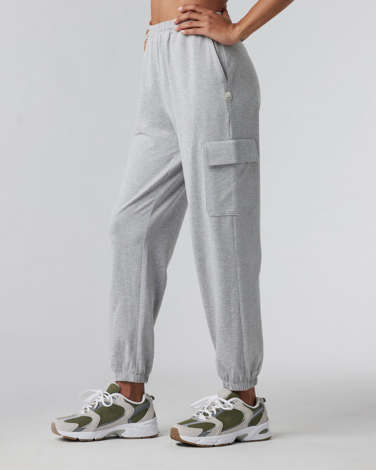 Boyfriend Cargo Sweatpant | Pale Grey Heather