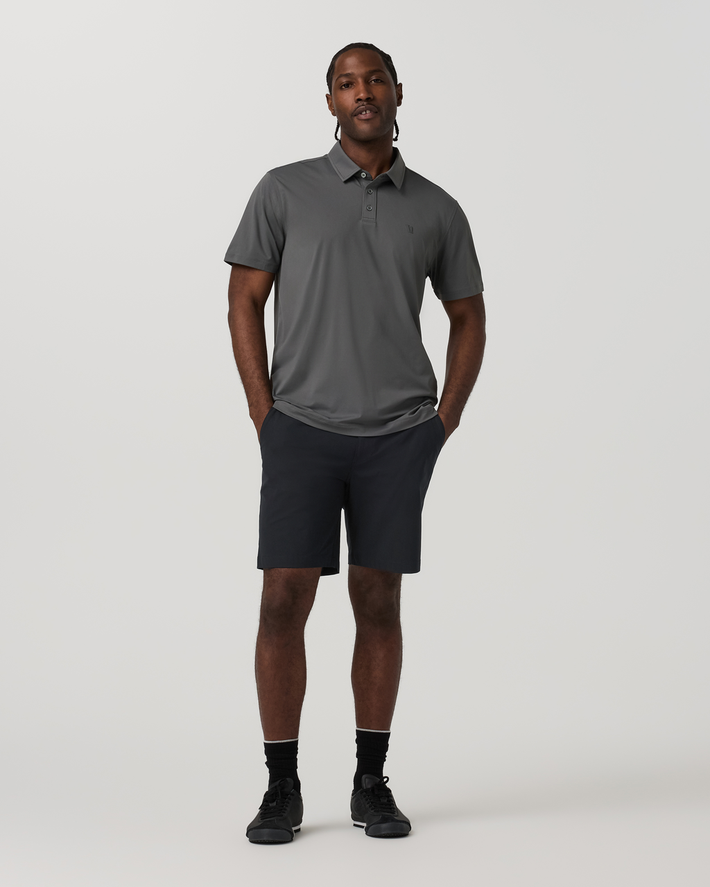 Short Sleeve Travellite Polo | Dark Pewter