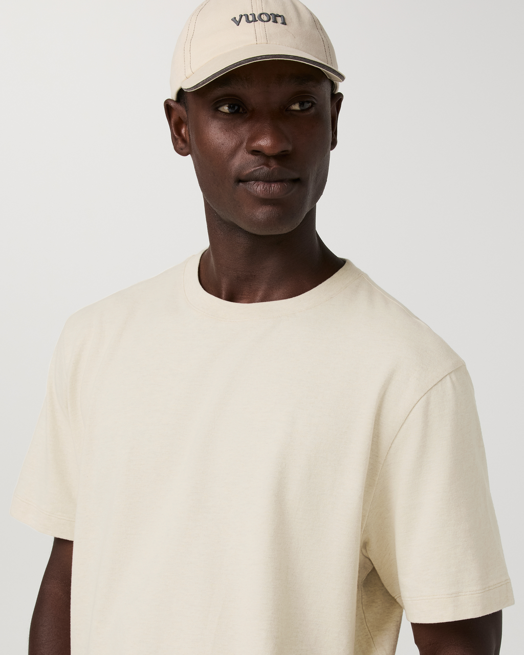 Short Sleeve Vuori Heavyweight Cotton Tee - Relaxed Fit | Buttermilk Heather