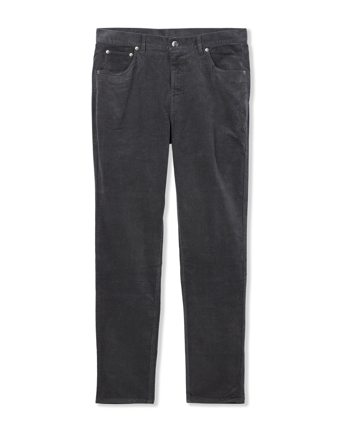 Optimist 5 Pocket Cord Pant Athletic Slim Fit | Charcoal