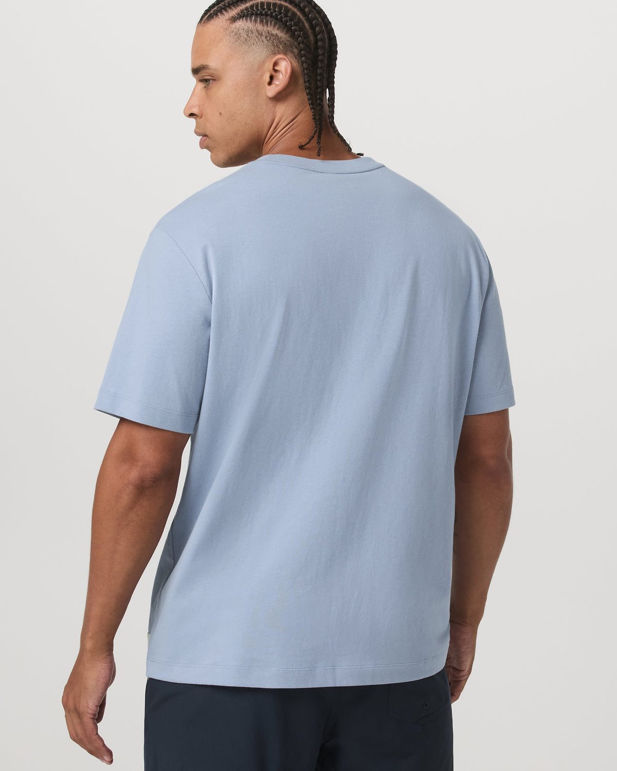 Short Sleeve Vuori Heavyweight Cotton Tee - Relaxed Fit | Blue Dusk
