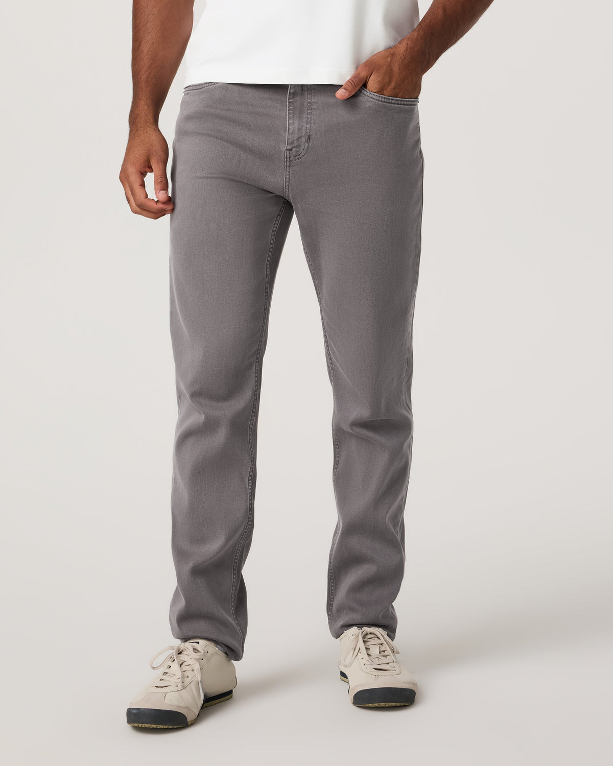 Benton Stretch Twill Pant Athletic Slim Fit 30" | Cavern Grey