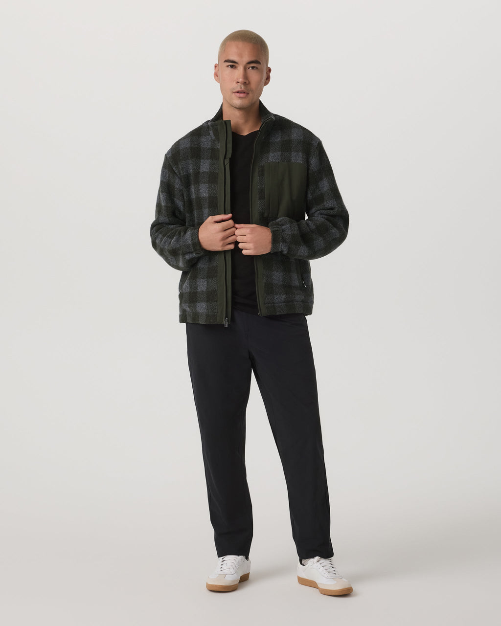 Ridge Fleece Jacket | Olive Plaid