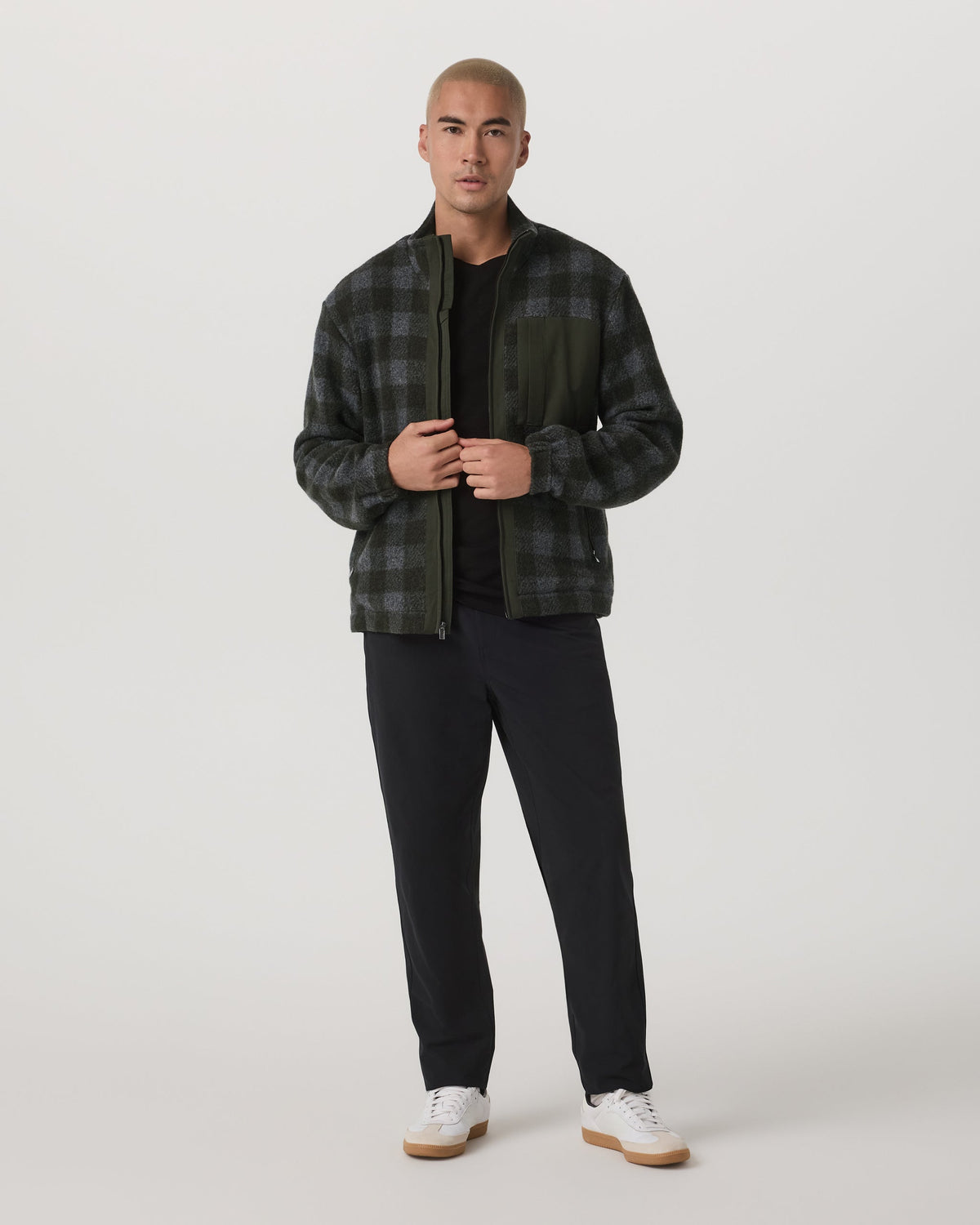 Ridge Fleece Jacket | Olive Plaid