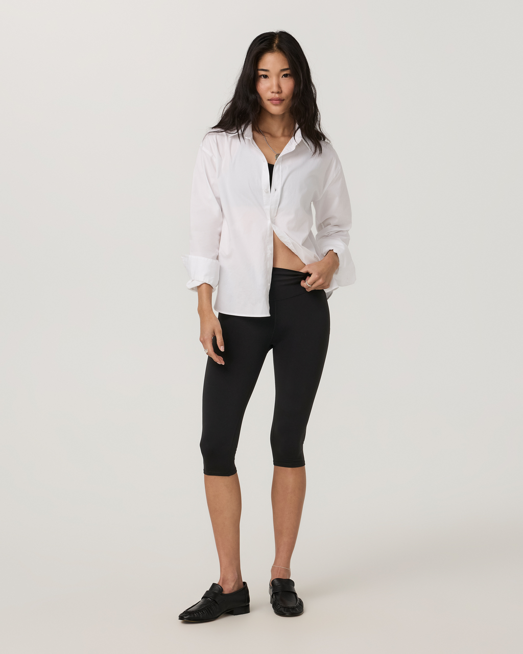 Long Sleeve Kensington Classic Button Down | White