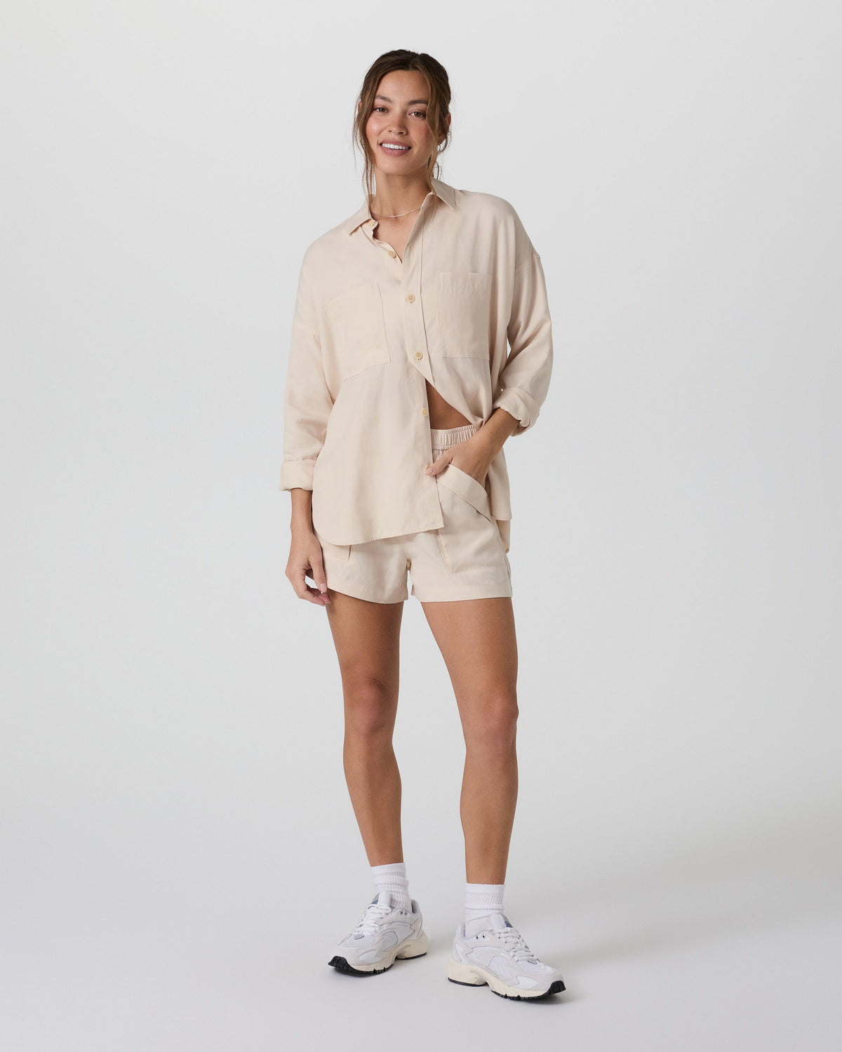 Trestles Twill Button Up | Sand Dollar
