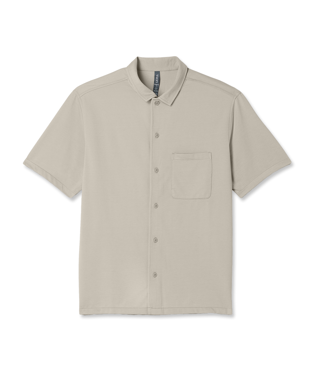 Short Sleeve Knit Oxford Camp Collar Button Down | Truffle