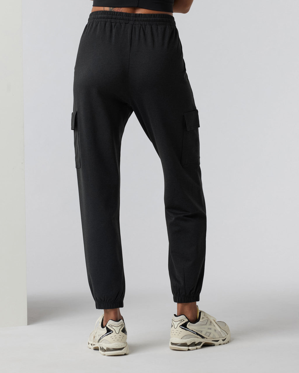 Boyfriend Cargo Sweatpant | Black Heather