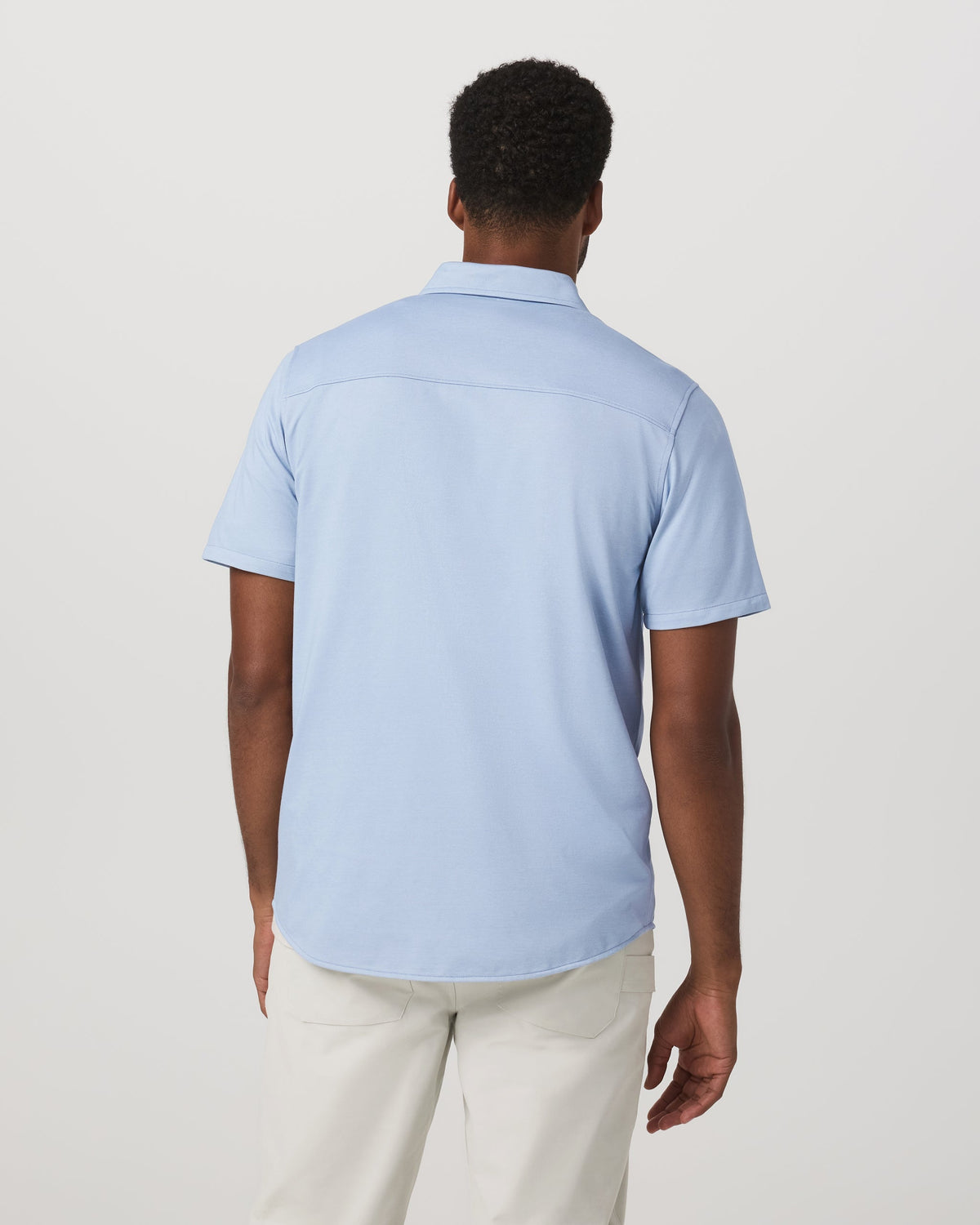 Short Sleeve Knit Oxford Button Down - Classic Fit | Blue Dusk