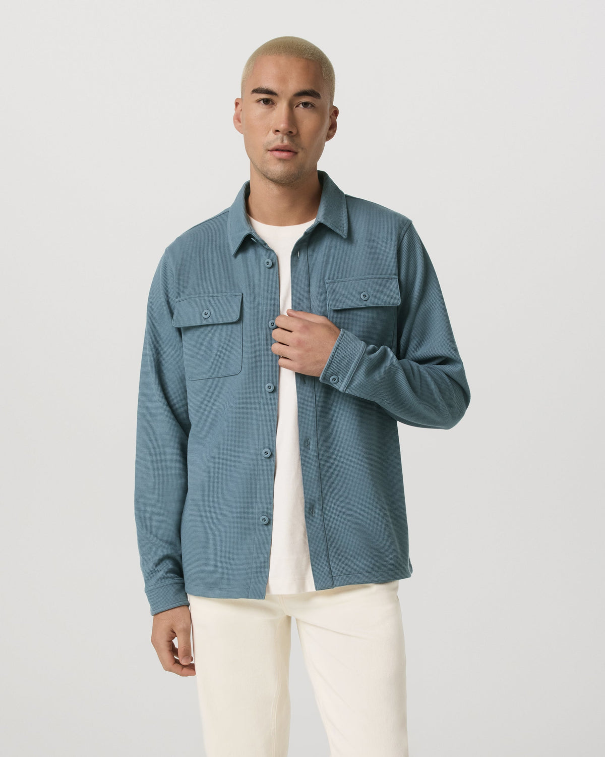 Waffle Shirt Jacket | Abyss
