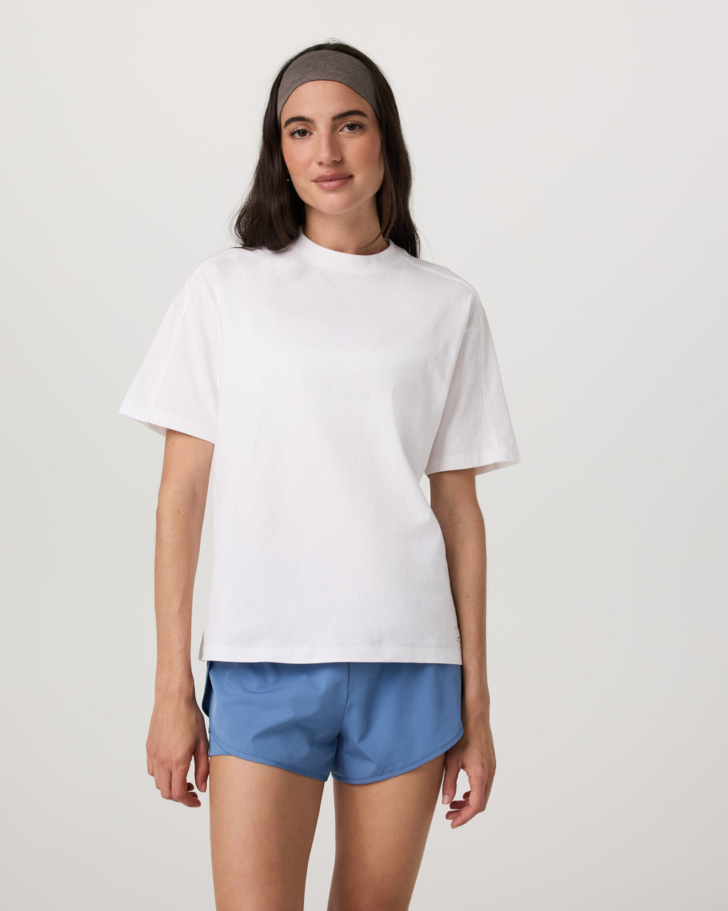 Short Sleeve Heavyweight Oversized Cotton Tee | White