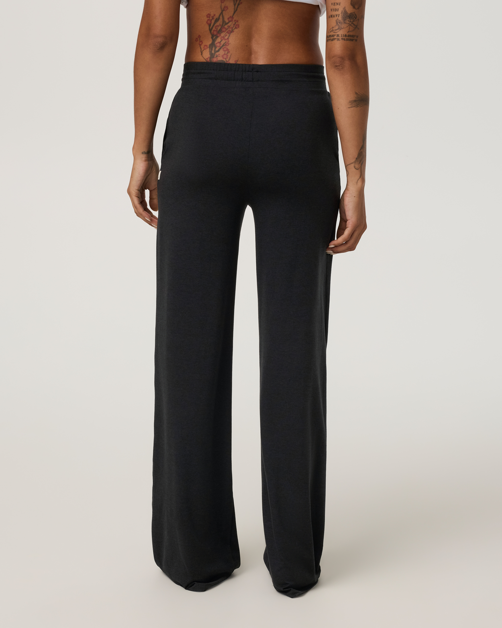Halo Essential Wideleg Pant | Black Heather