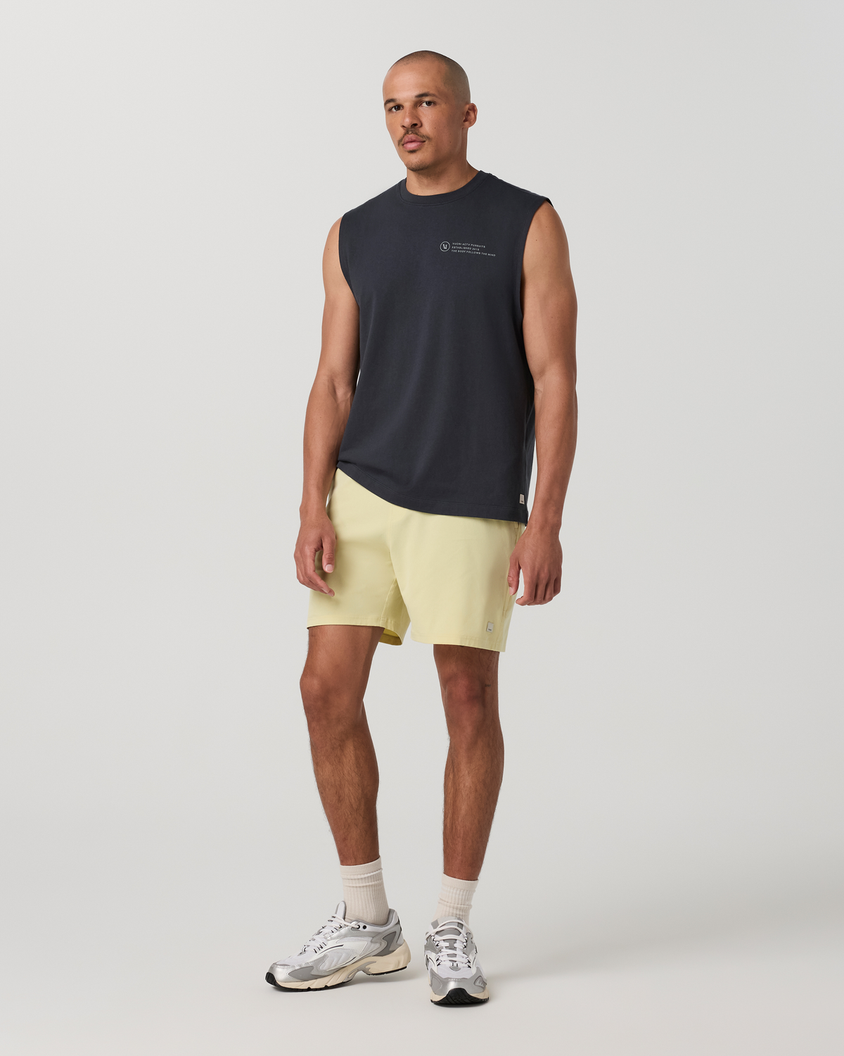 Sleeveless Heavyweight Cotton Muscle Tank | Navy