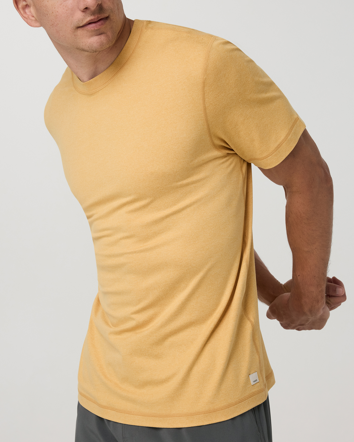 Short Sleeve Ponto Performance Tee | Brass Heather