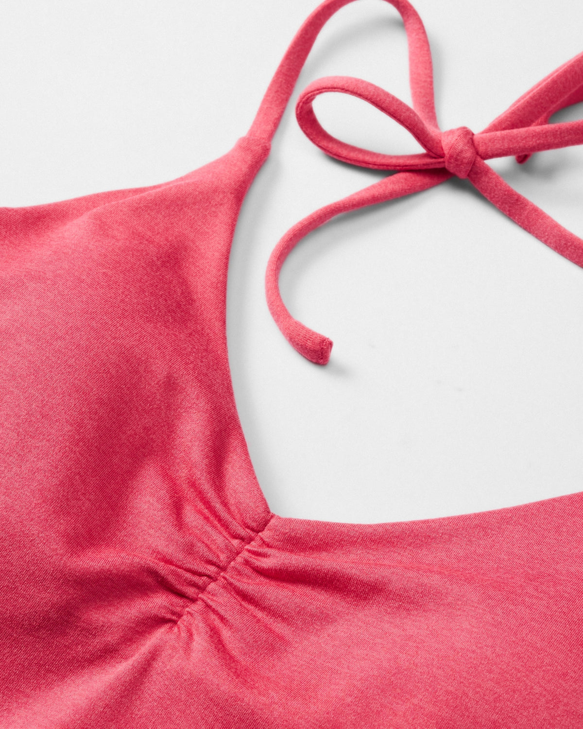 Halo Halter Ruched Top | Sunset Pink Heather