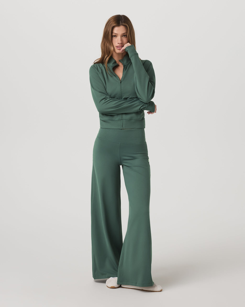 Halo Mini Track Jacket | Agate Green