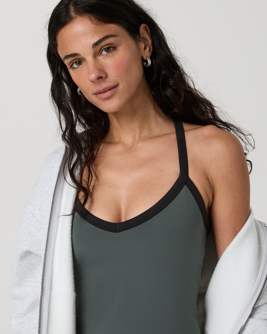 Vuori AllTheForm™ V Neck Tank | Dark Jade