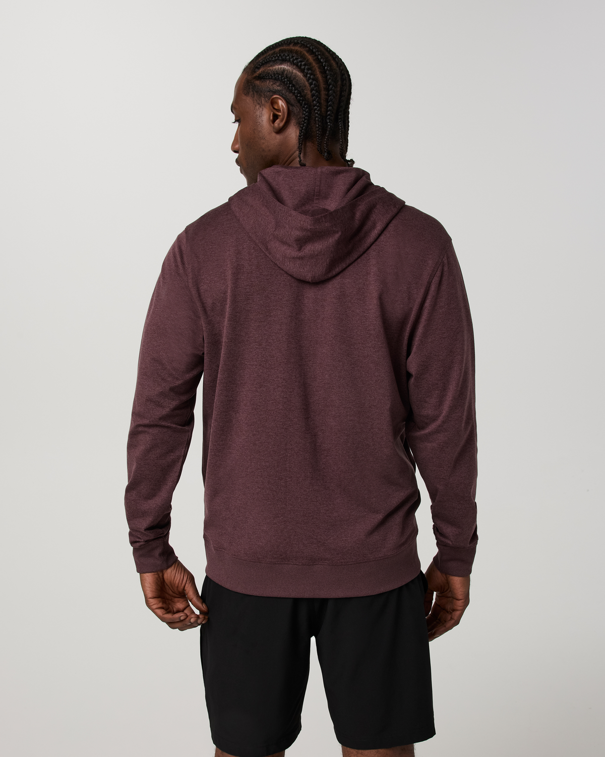 Ponto Full Zip Hoodie | Boysenberry Heather
