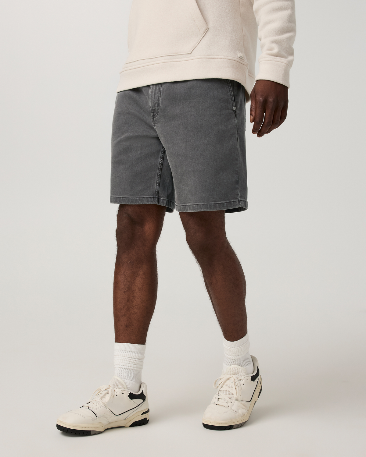 Benton Twill Elastic Waist Short 8" | Dark Pewter