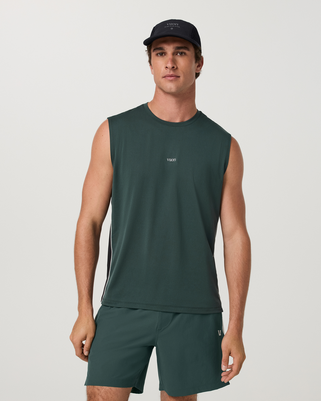 Sleeveless Strato Breathe Tank | Hemlock/Black