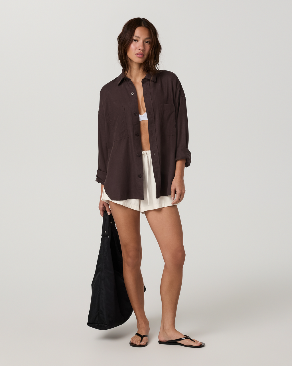 Trestles Twill Button Up | French Roast