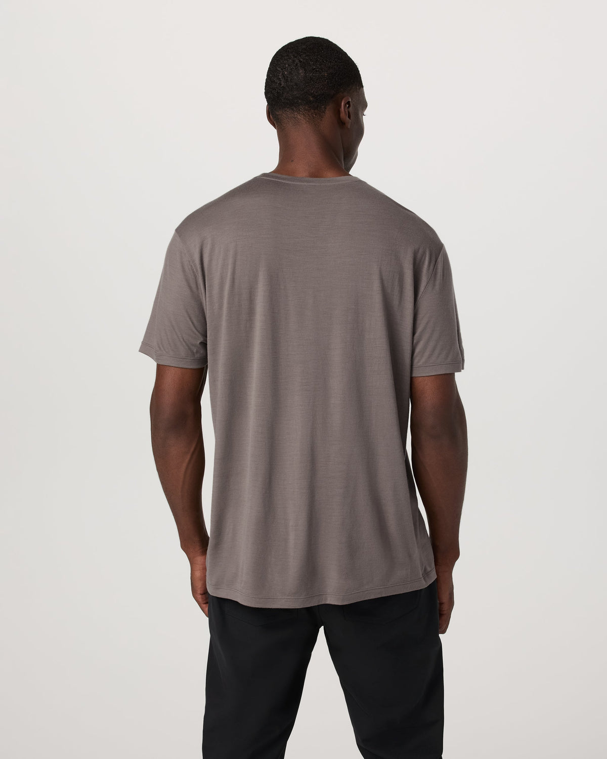 Short Sleeve Merino Wool Tee | Smokey Taupe