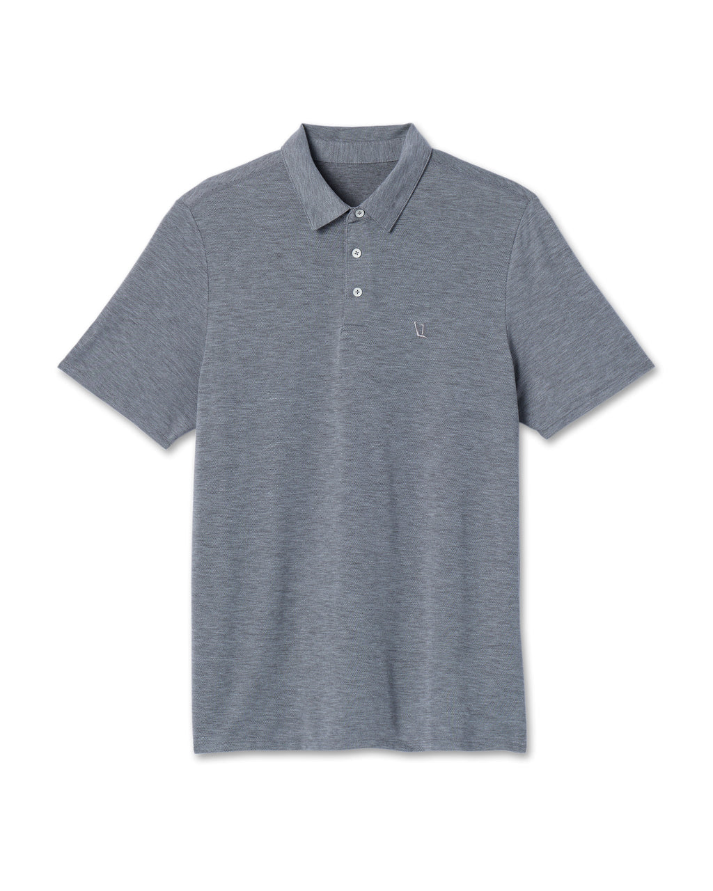 Knit Twill Polo | Heather Grey