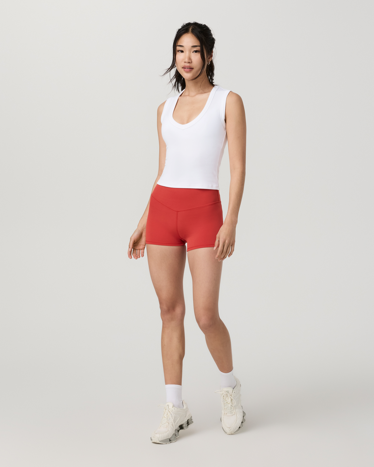 Everyday Cotton Stretch Tank | White