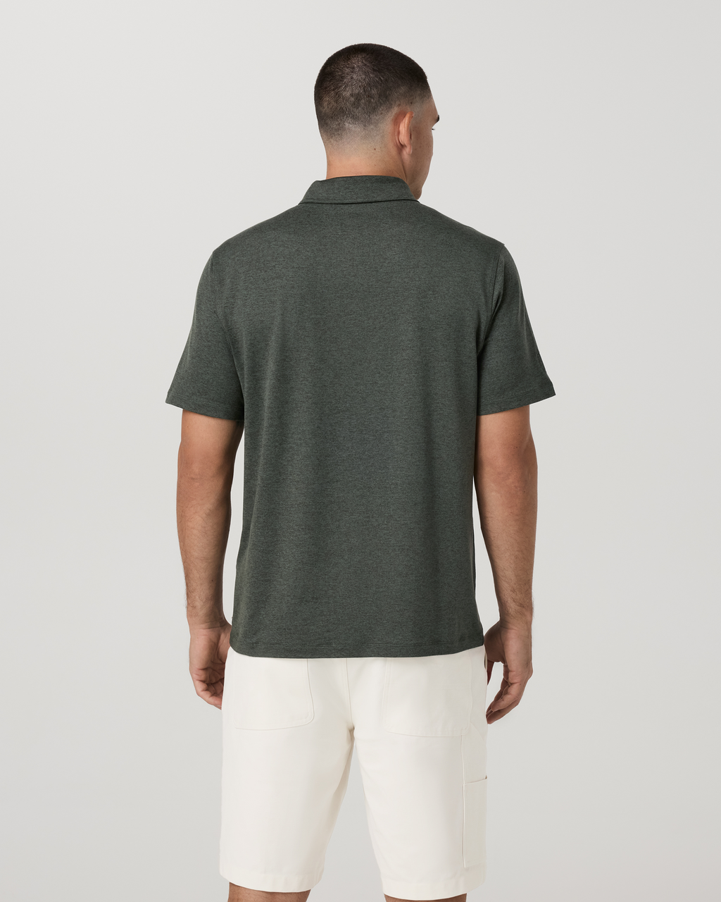 Short Sleeve Ponto Button Down Shirt | River Rock Heather