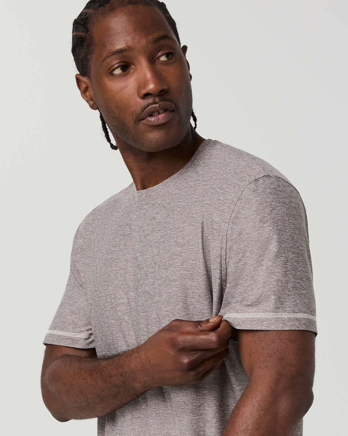Short Sleeve Strato Tech Tee - Contrast | Heather Grey