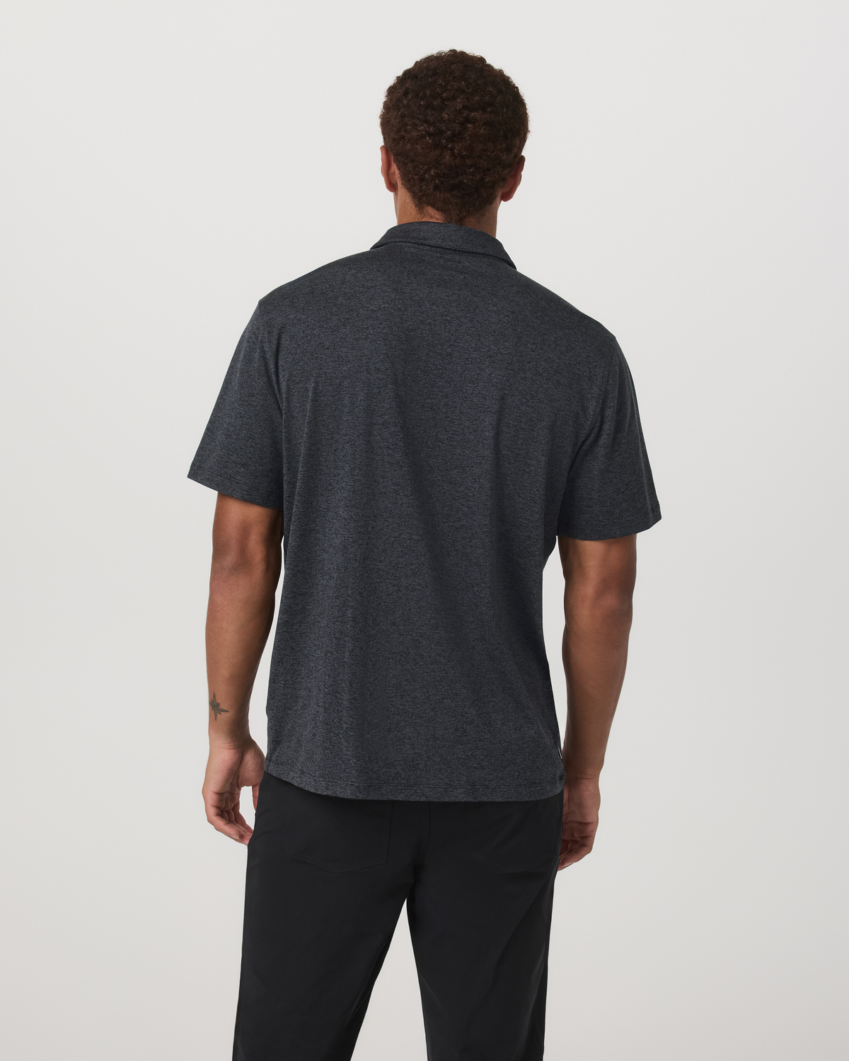Short Sleeve Ponto Button Down Shirt | Charcoal Heather