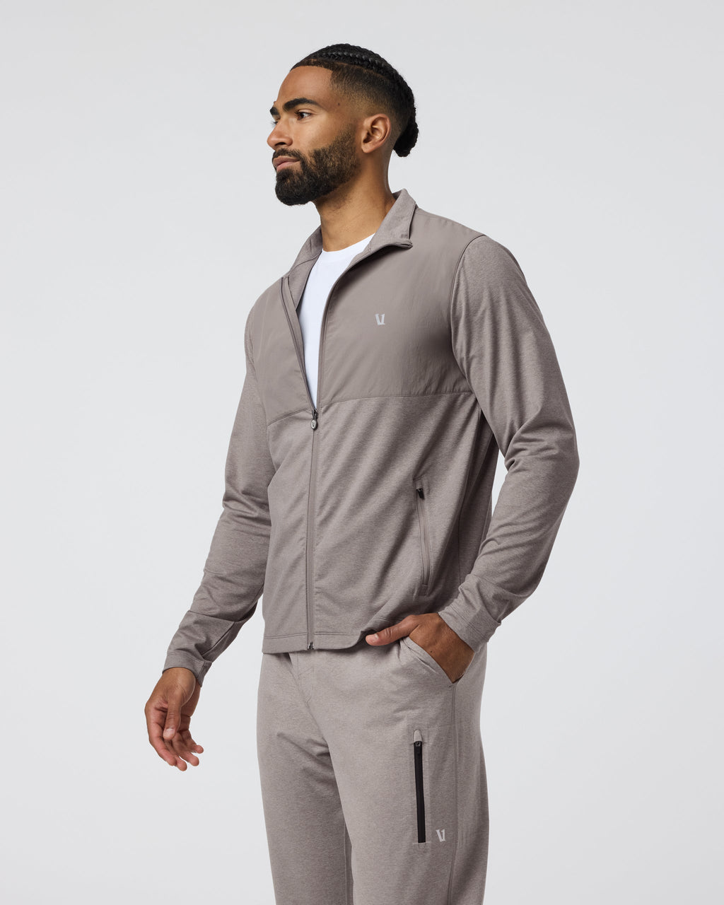 Sunday Element Track Jacket | Mocha Heather