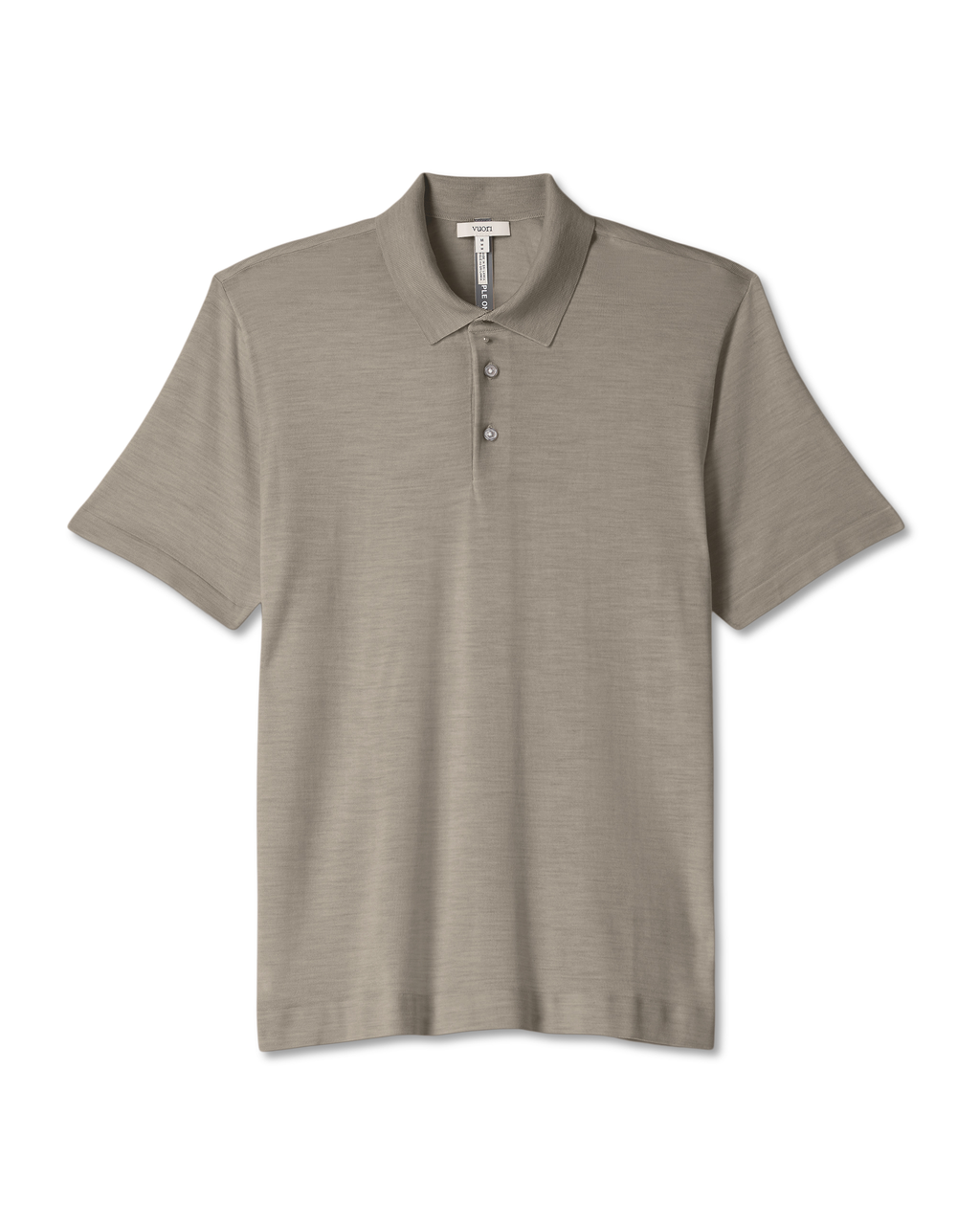 Short Sleeve Merino Wool Sweater Polo | Taupe