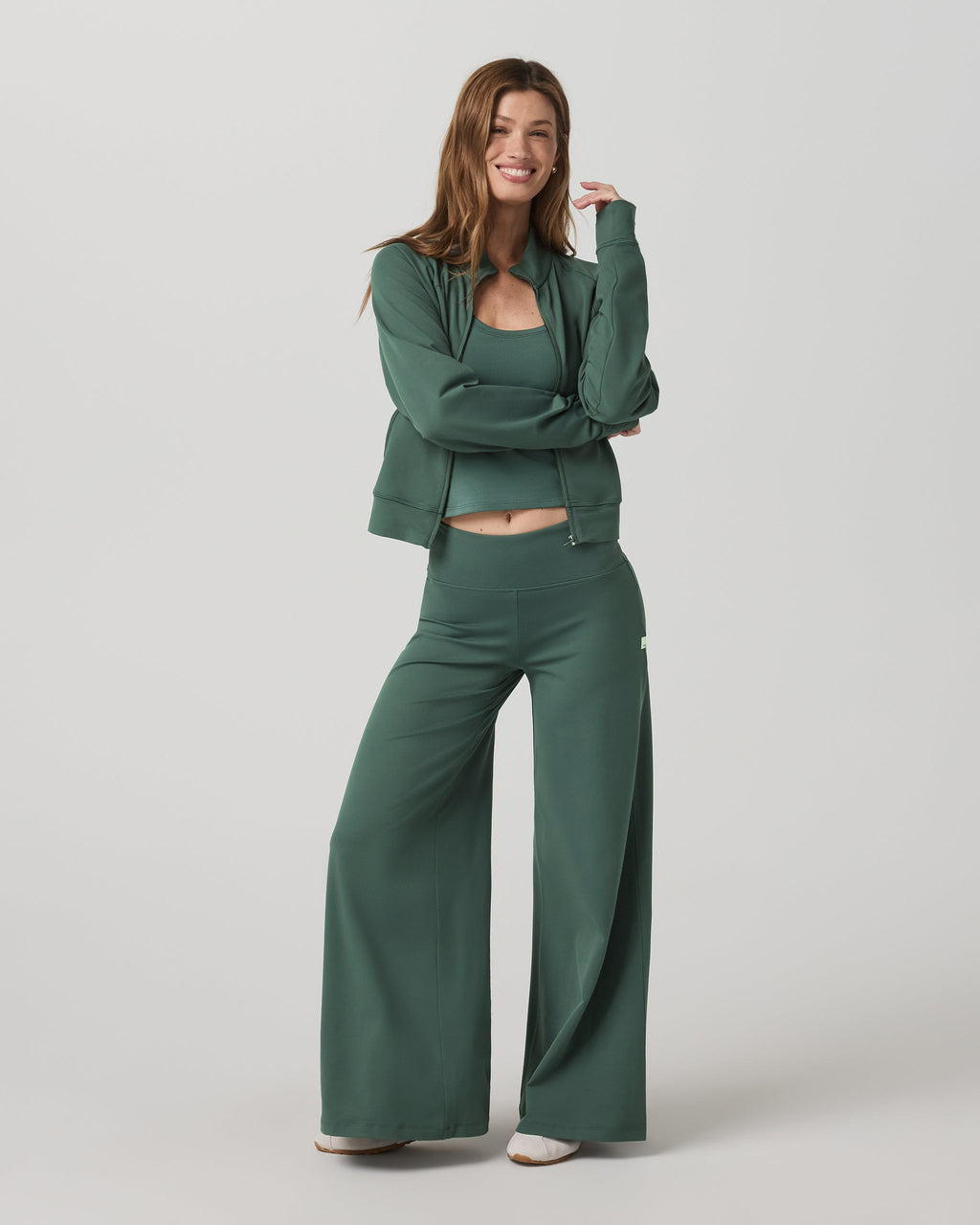 Halo Mini Track Jacket | Agate Green