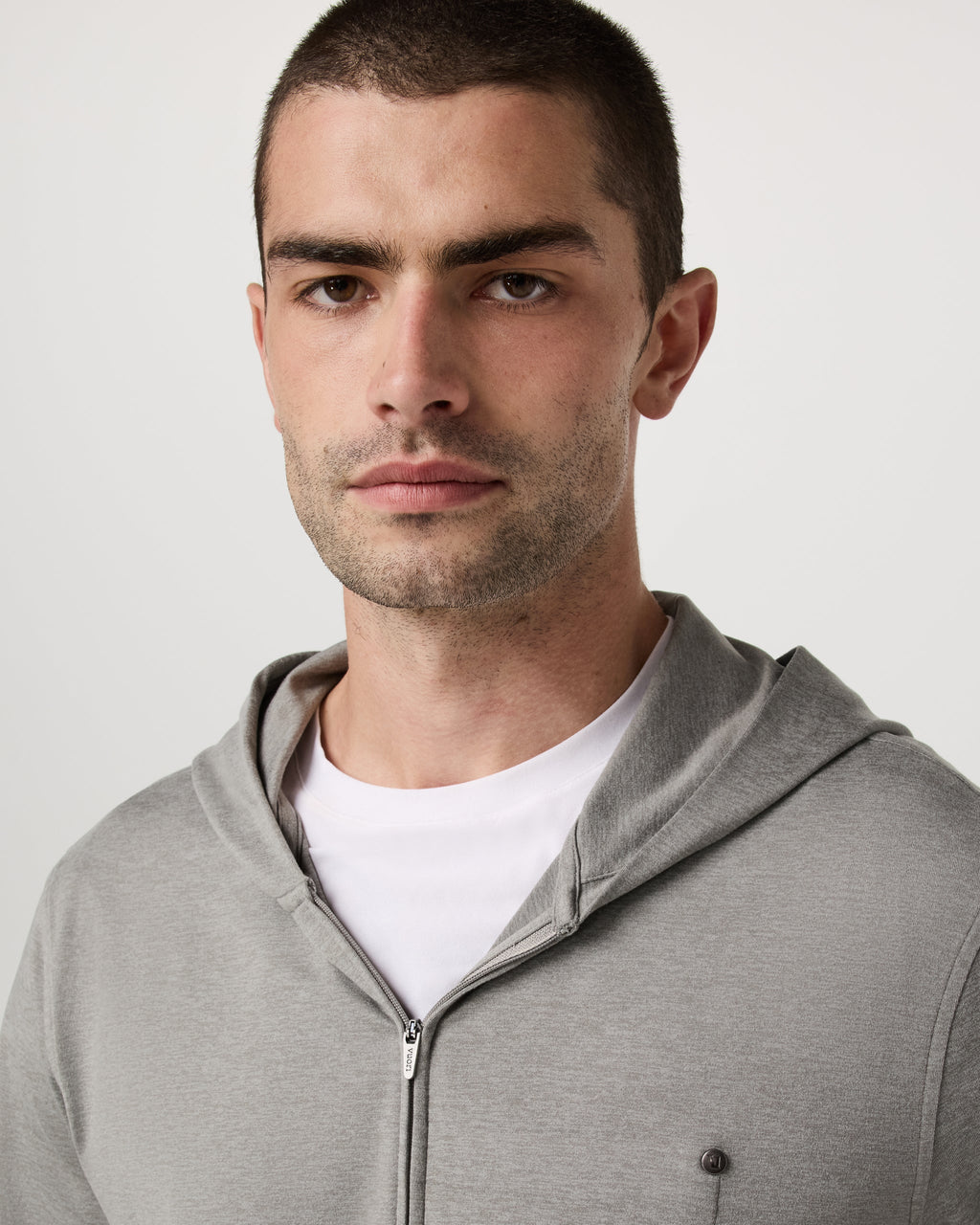 Ponto Full Zip Hoodie | Driftwood Heather
