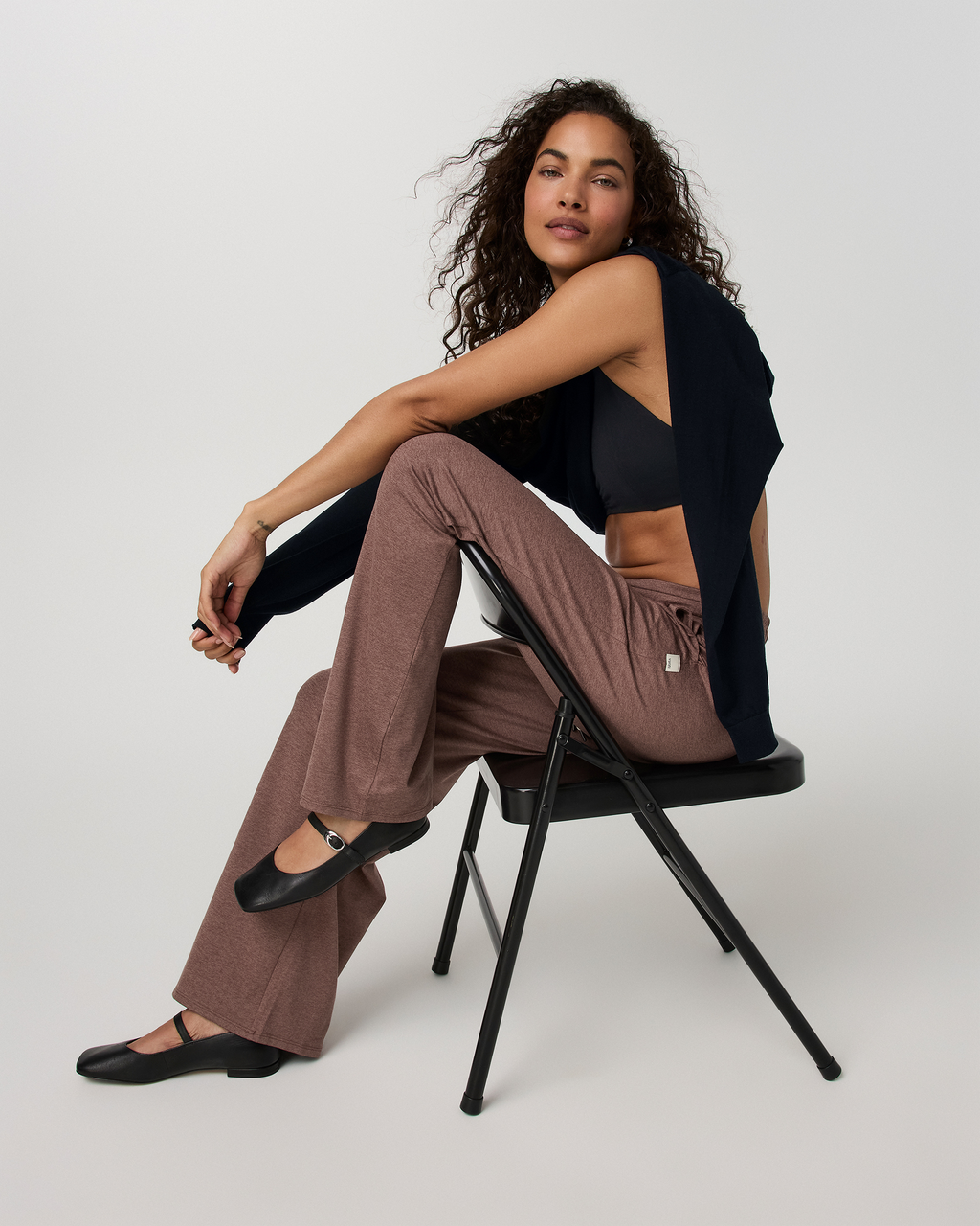 Halo Essential Wideleg Pant | Sable Heather