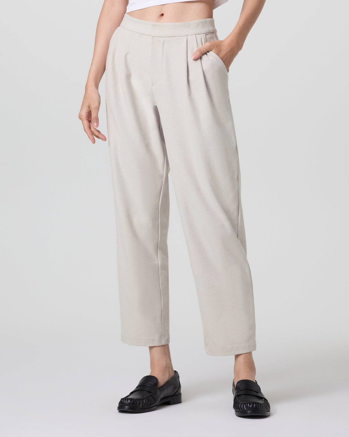 Elevation Ankle Trouser | Ecru Heather