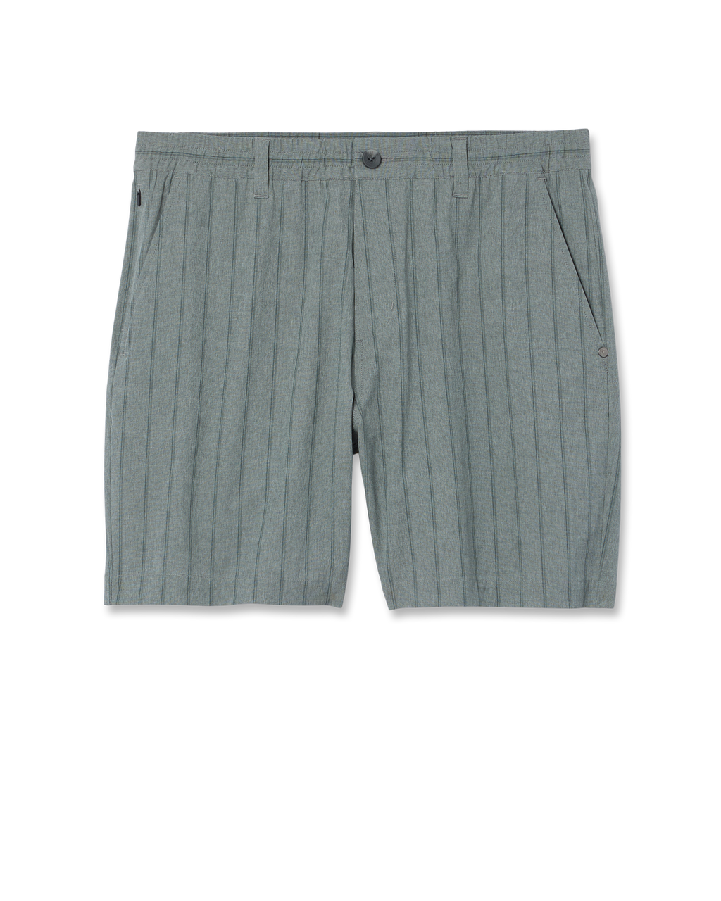 Aim Elastic Waist Short 7" | Concrete Marina Stripe Linen Texture