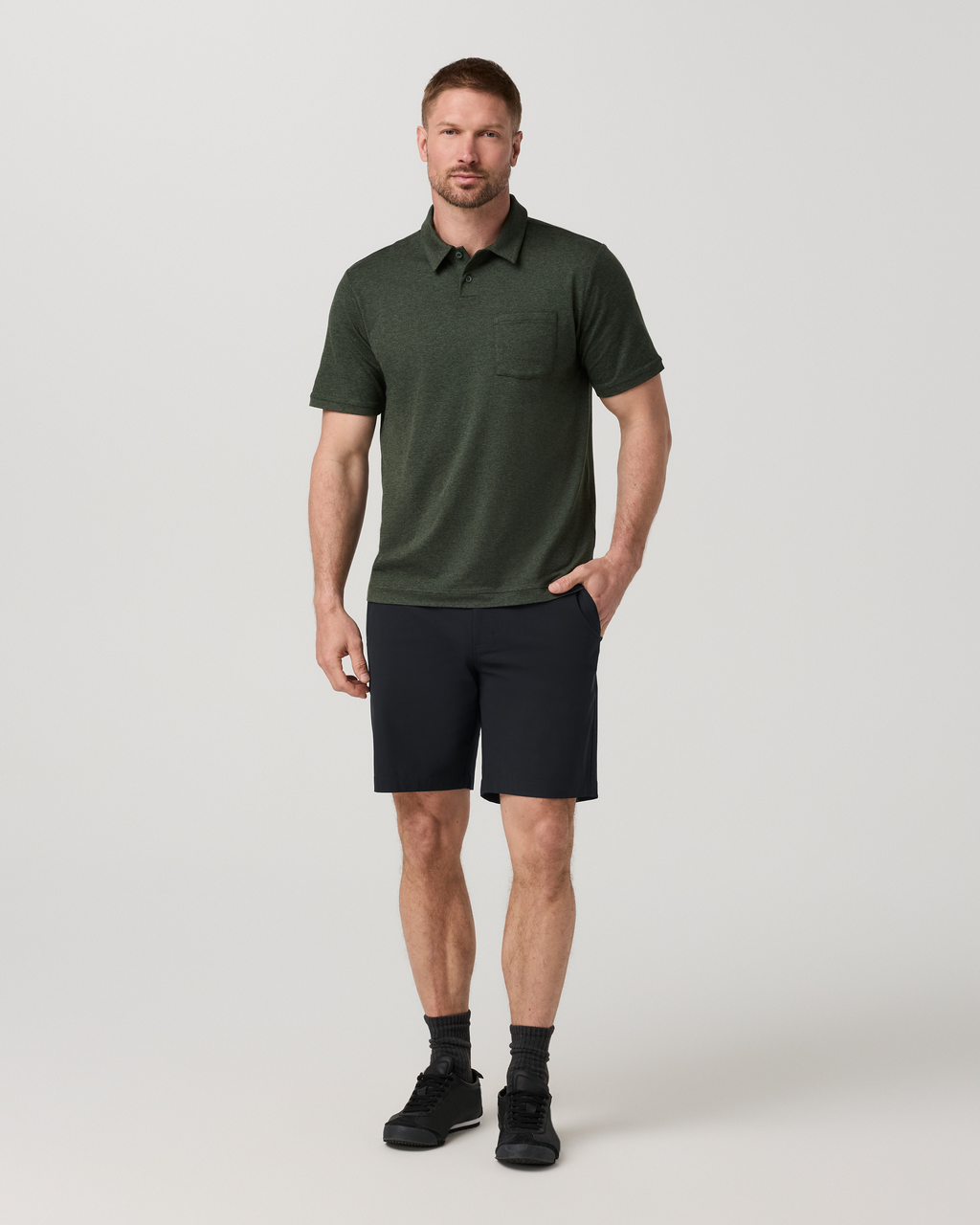 Short Sleeve Ponto Performance Polo | Salamander Heather