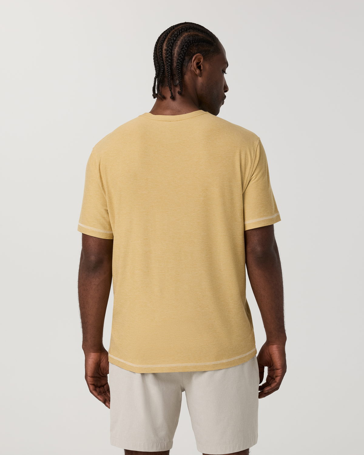 Short Sleeve Strato Tech Tee - Contrast | Golden Brown Heather
