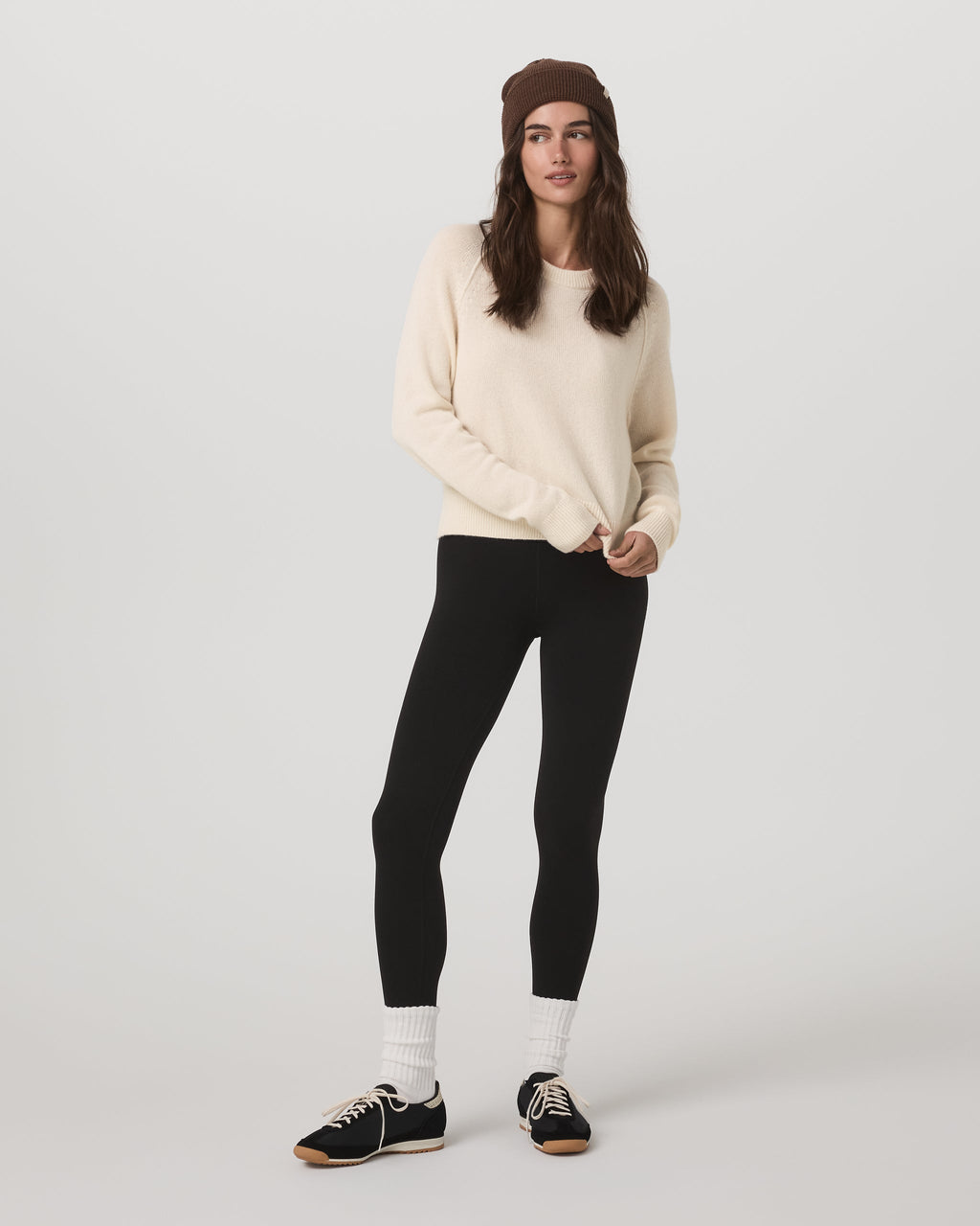 Émilie Cashmere Crew | Porcelain