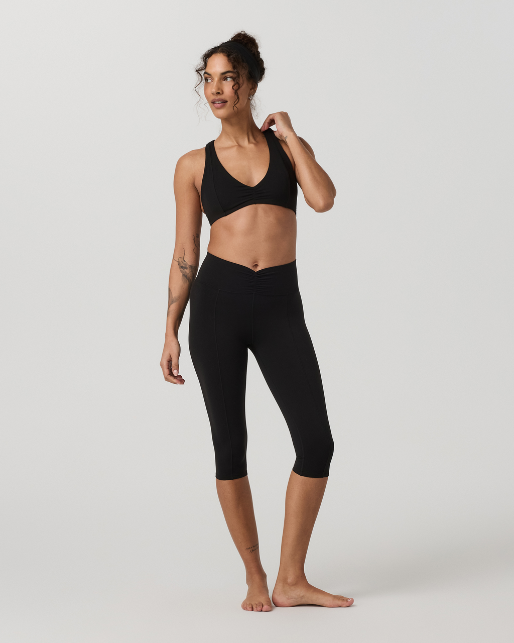 Vuori AllTheFeels™ Shirred Bra | Black