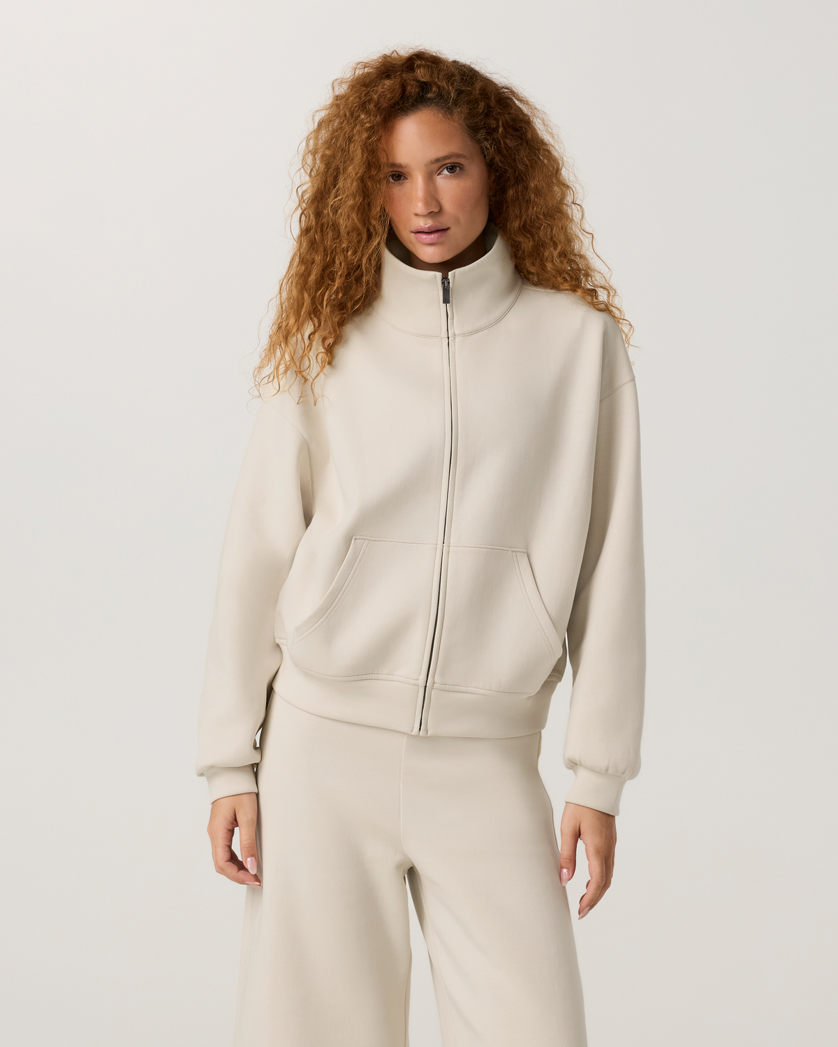 Vuori Galaxy Funnel Neck Full Zip | Bone