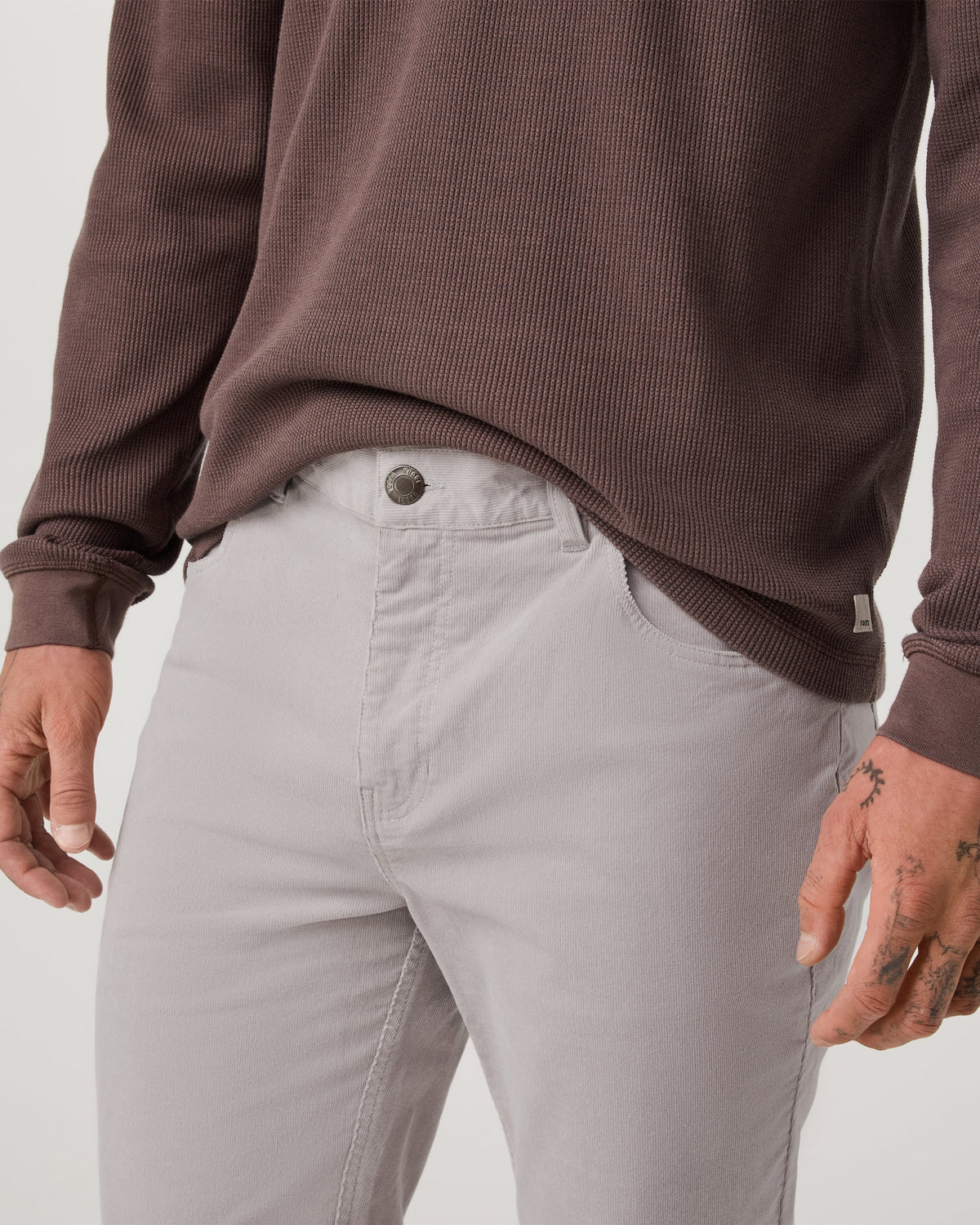 Optimist 5 Pocket Cord Pant Athletic Slim Fit | Amethyst Grey