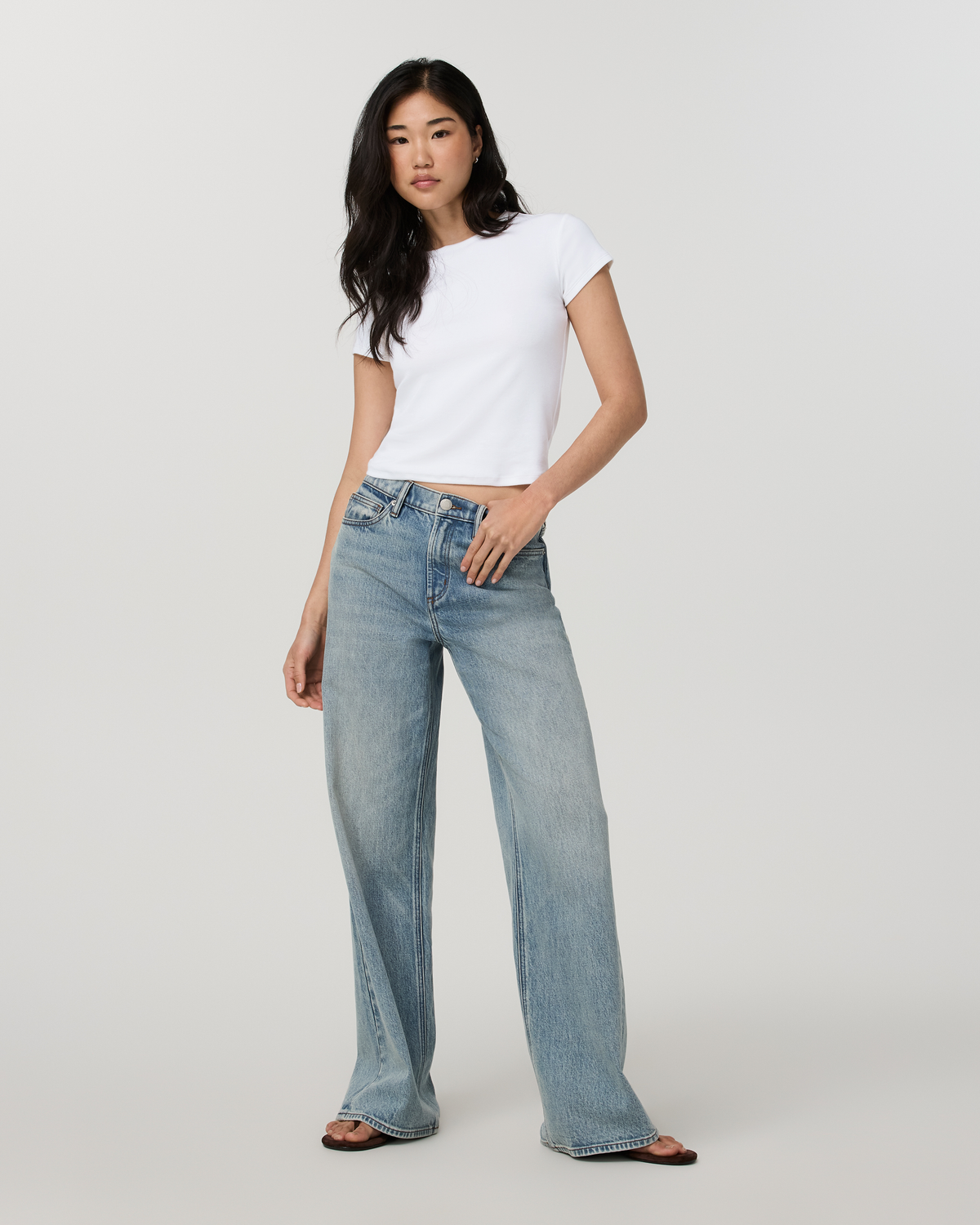 Everyday Cotton Stretch Fitted Tee | White