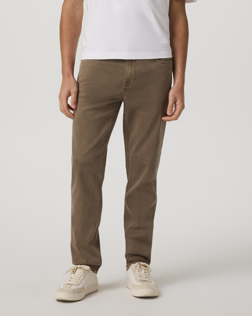 Benton Stretch Twill Pant Athletic Slim Fit 32" | Peppercorn