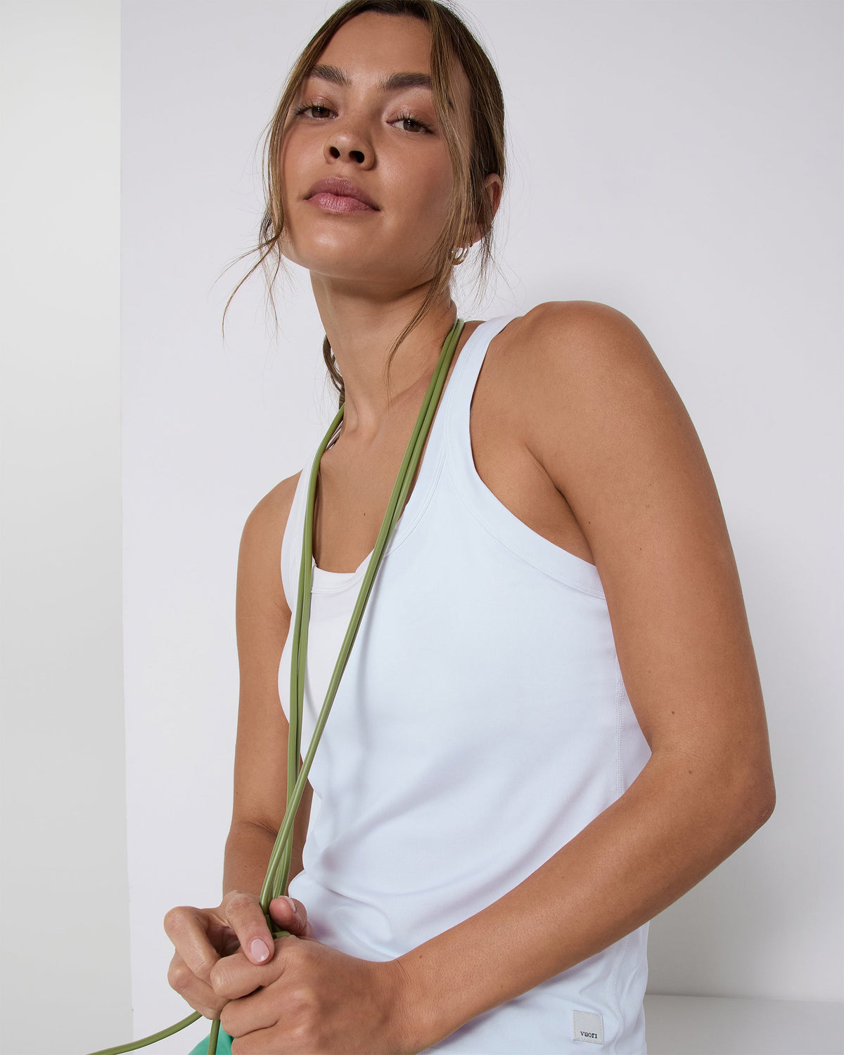 Lux Racerback Tank | White