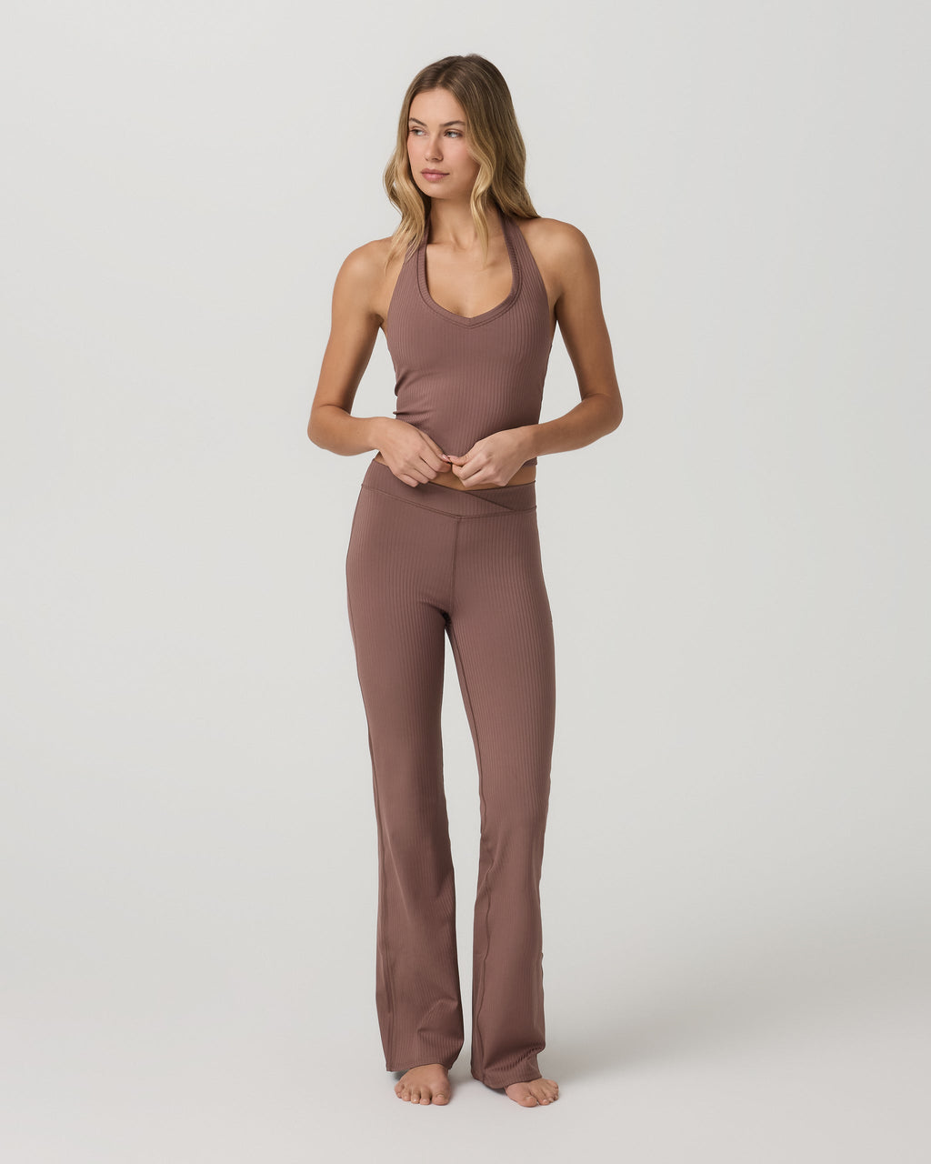 Inversion Rib Slim Flare | Sable